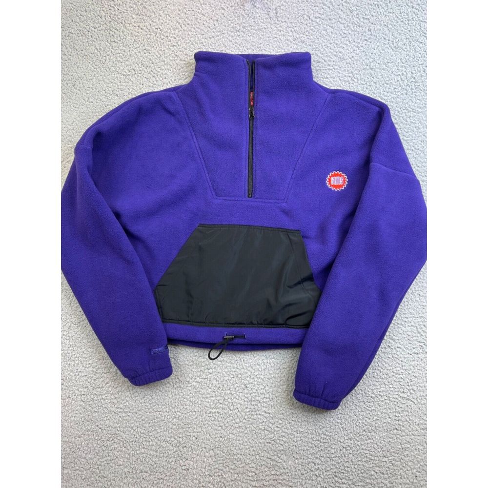 Phoenix Suns Mitchell &‎ Ness 1/4 Zip Purple Black Fleece Jacket Women's Medium